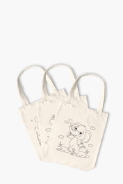 Zoozie Bags Bolso Tote Crema con Lápices de Colores